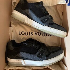 Louis Vuitton Black and White Men's Sneakers